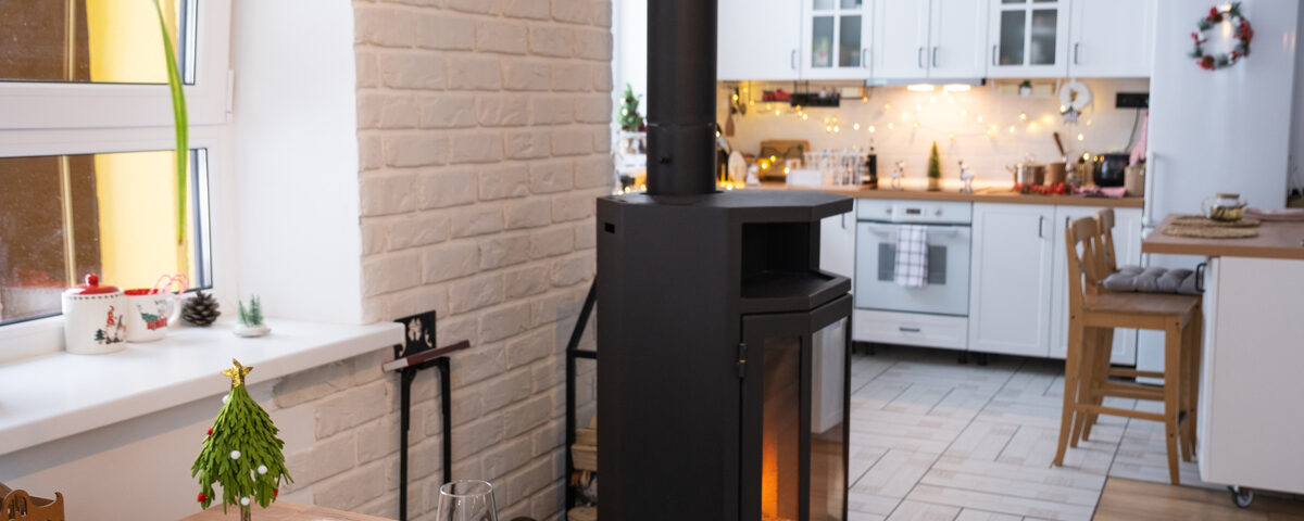 termocamino in cucina