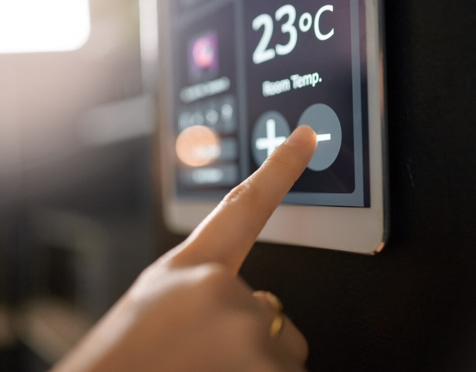 Caldaia a biomassa e termostato