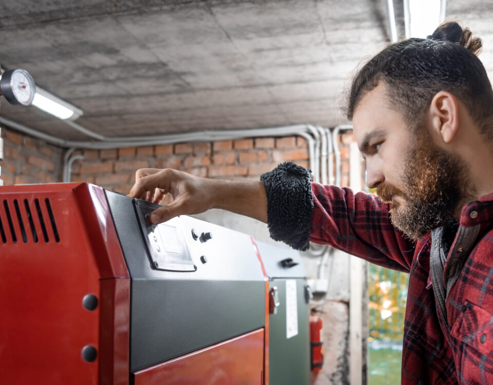 Locale tecnico per caldaia a biomassa